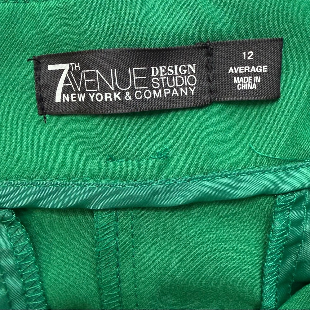 7th Avenue New York Green Belted Trousers Size 12 Average - Picture 8 of 16